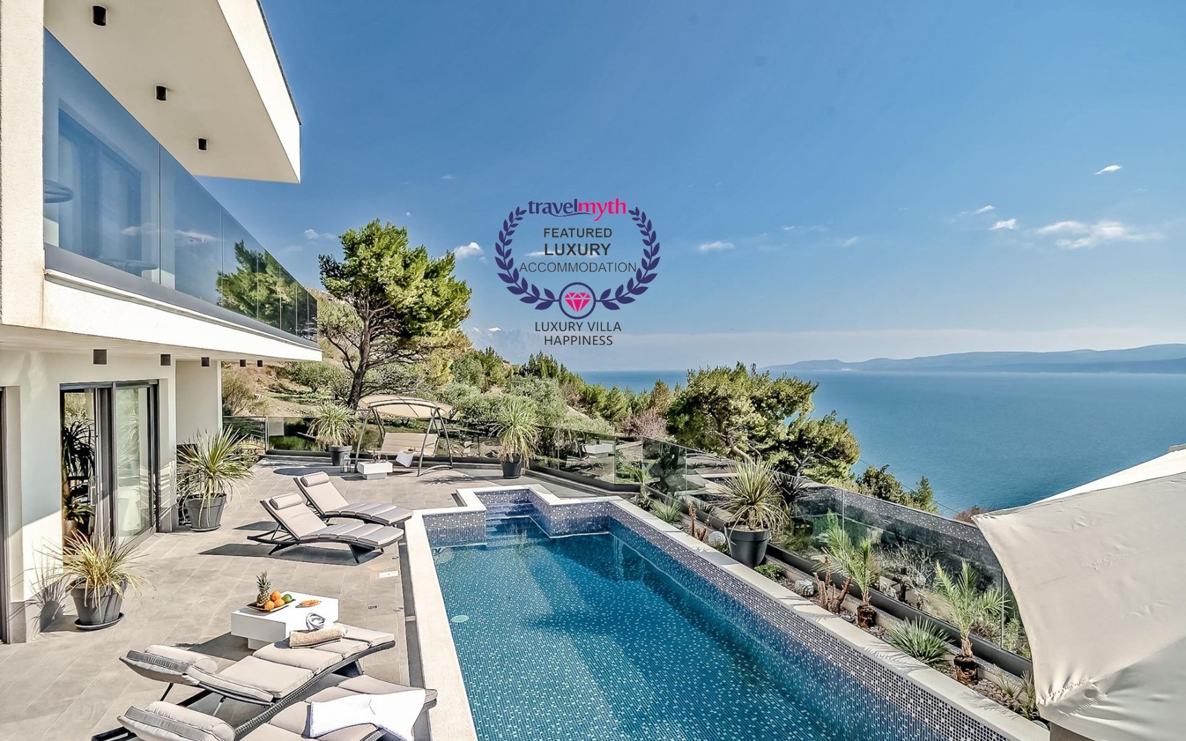 Luxusvilla Happiness mit privatem Pool, Whirlpool,  in Dalmatien