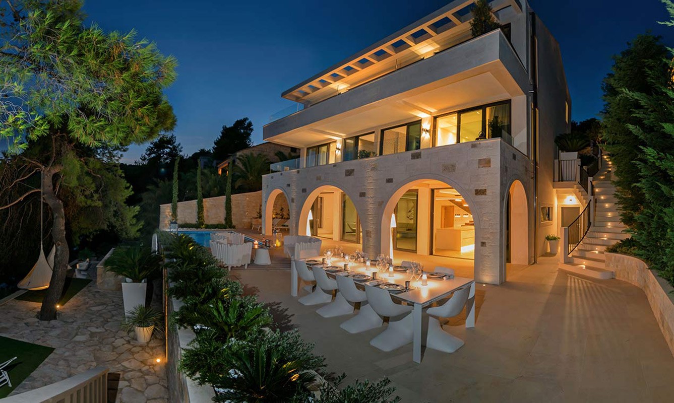 Luxus-Villa am Strand Silvery Moon mit privatem Po  